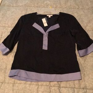 NY&C blue 3/4 sleeve top